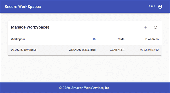 WorkSpace Self-Service Portal